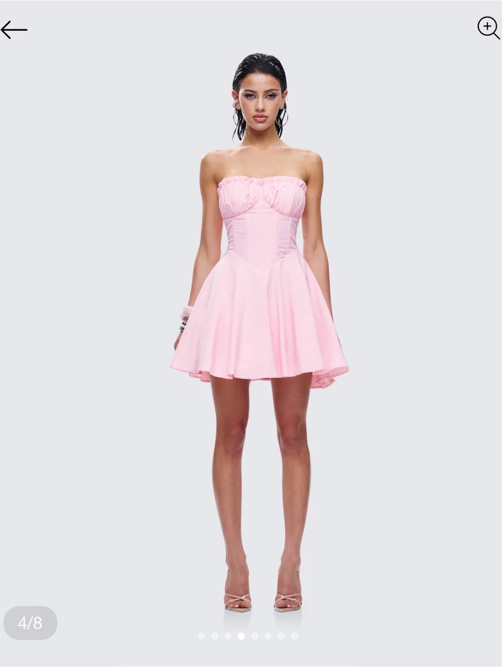 Finesse Strapless Bubblegum Pink Fit-and-Flare Dress